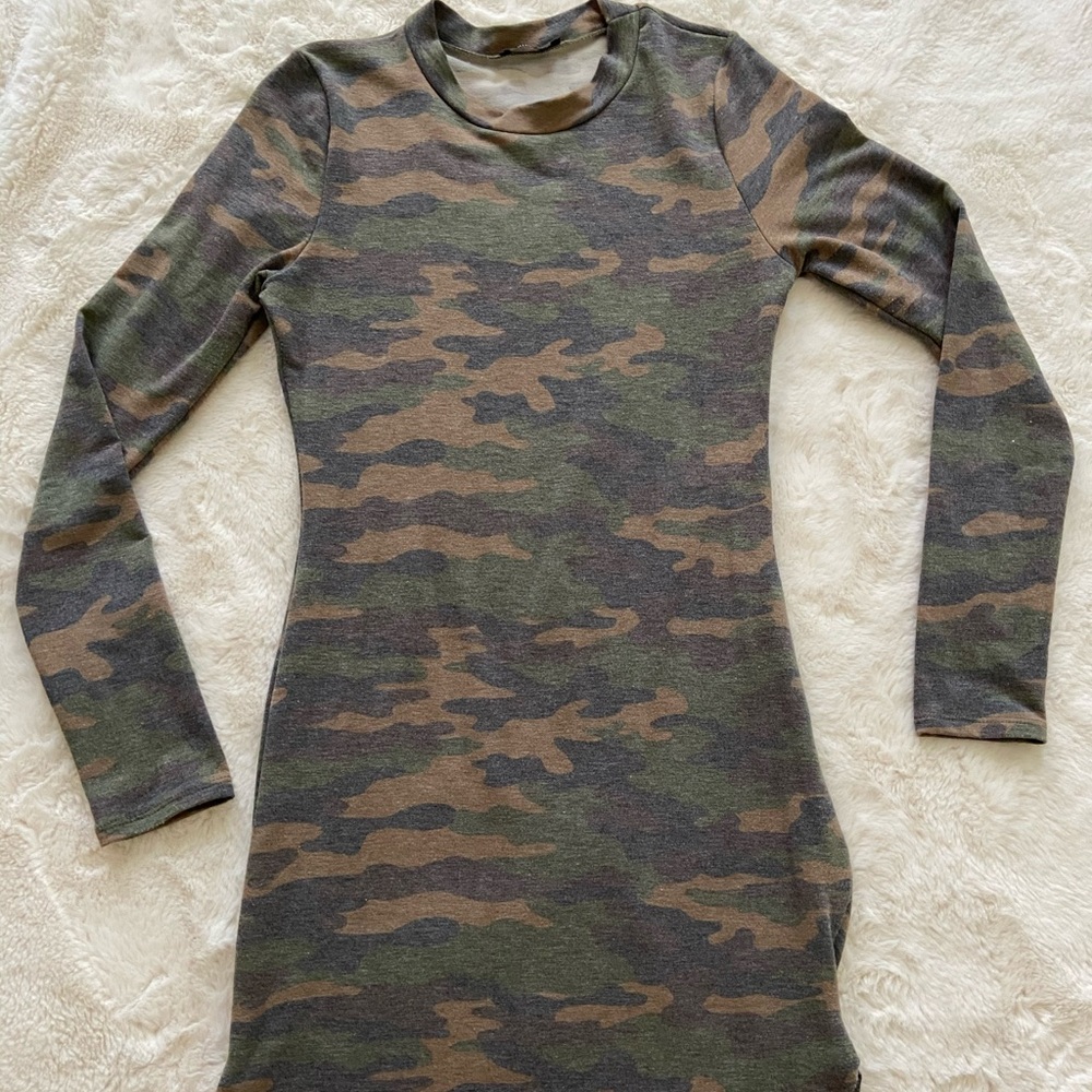 Camo mini dress